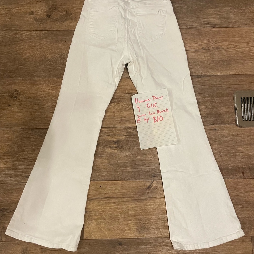 Size 9 Hammer Jeans- White